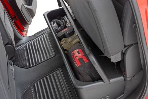 Chevy Silverado 2500 HD Under Seat Storage with Locking Lid - Rough Country - Double Cab - '20-'26